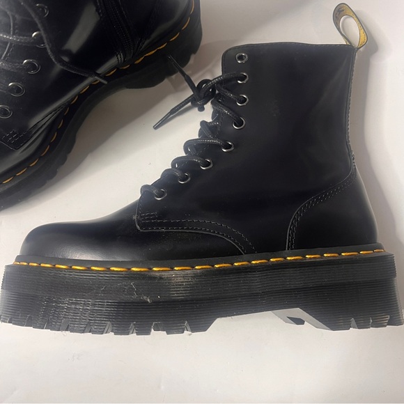 New Dr Martens jadon boots 7 black smooth leather platform - Picture 3 of 8